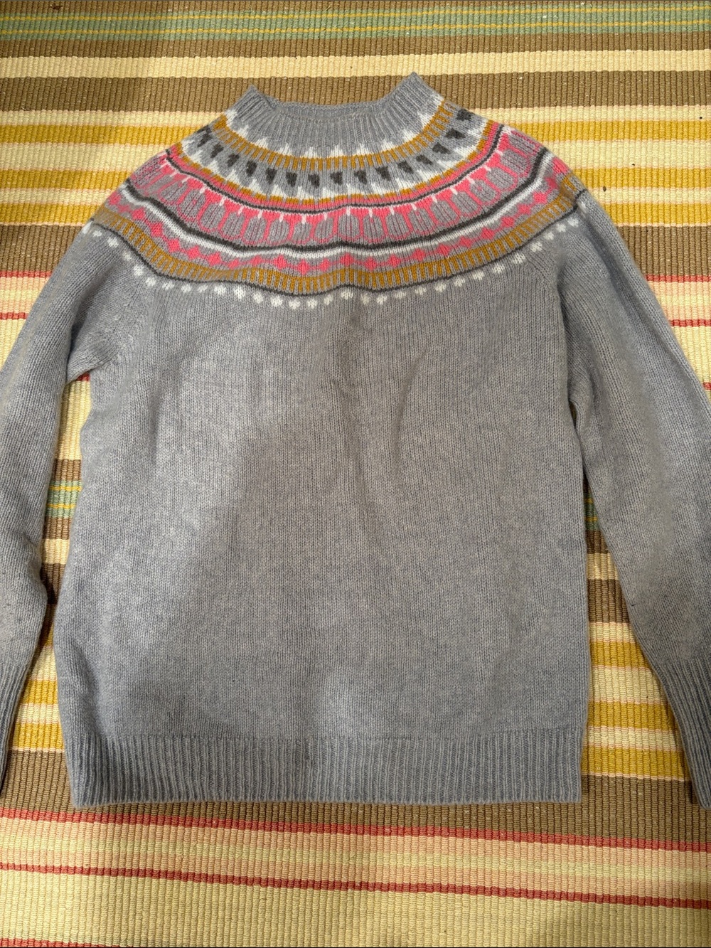 J Crew x Harley of Scotland Fair Isle Sweater XS